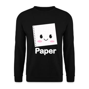 Ciseaux Papier Pierre Drôle Groupe Kawaii - Sweat-shirt Unisexe - noir - Devant - Alina (178cm) & Michal (187cm)