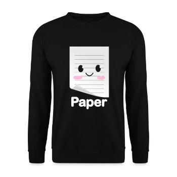 Ciseaux Papier Pierre Drôle Groupe Kawaii - Sweat-shirt Unisexe - noir - Devant - Alina (178cm) & Michal (187cm)