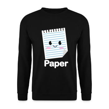 Ciseaux Papier Pierre Drôle Groupe Kawaii - Sweat-shirt Unisexe - noir - Devant - Alina (178cm) & Michal (187cm)