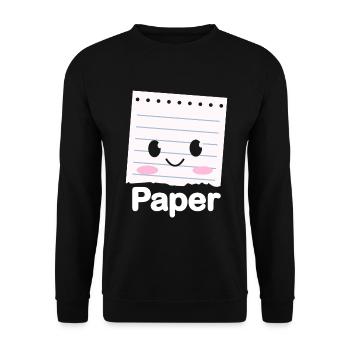 Ciseaux Papier Pierre Drôle Groupe Kawaii - Sweat-shirt Unisexe - noir - Devant - Alina (178cm) & Michal (187cm)