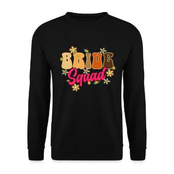 Groovy Bridal Wedding Party Bridal Flower Flowers - Unisex Sweatshirt - black - Front - Alina (178cm) & Michal (187cm)