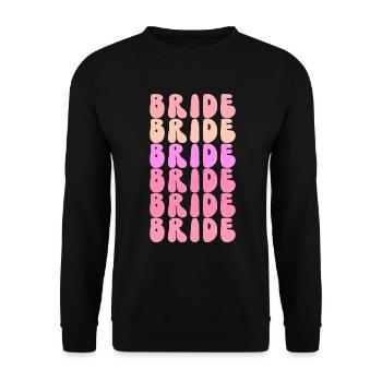 Groovy Bridal Wedding Party Bridal Flower Flowers - Unisex Sweatshirt - black - Front - Alina (178cm) & Michal (187cm)