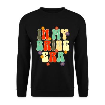 Groovy Bridal Wedding Party Bridal Flower Flowers - Unisex Sweatshirt - black - Front - Alina (178cm) & Michal (187cm)