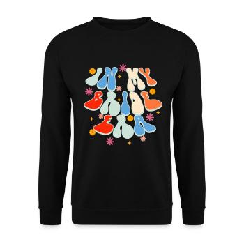 Groovy Bridal Wedding Party Bridal Flower Flowers - Unisex Sweatshirt - black - Front - Alina (178cm) & Michal (187cm)