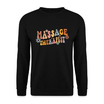 Massagetherapeuten Therapie Masseuse Wertschätzung - Unisex Pullover - Schwarz - Vorne - Alina (178cm) & Michal (187cm)