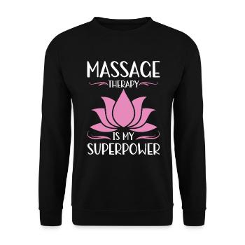 Massagetherapeuten Therapie Masseuse Wertschätzung - Unisex Pullover - Schwarz - Vorne - Alina (178cm) & Michal (187cm)