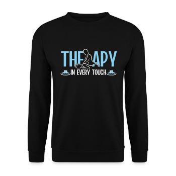 Massagetherapeuten Therapie Masseuse Wertschätzung - Unisex Pullover - Schwarz - Vorne - Alina (178cm) & Michal (187cm)