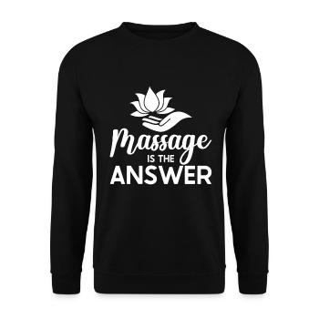 Massagetherapeuten Therapie Masseuse Wertschätzung - Unisex Pullover - Schwarz - Vorne - Alina (178cm) & Michal (187cm)