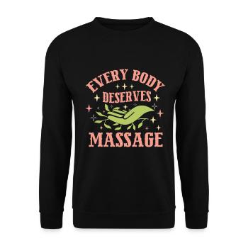 Massagetherapeuten Therapie Masseuse Wertschätzung - Unisex Pullover - Schwarz - Vorne - Alina (178cm) & Michal (187cm)
