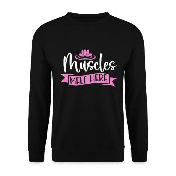 Massagetherapeuten Therapie Masseuse Wertschätzung - Unisex Pullover - Schwarz - Vorne - Alina (178cm) & Michal (187cm)