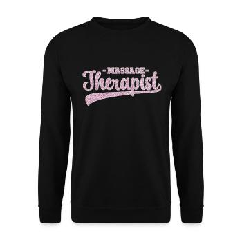 Massagetherapeuten Therapie Masseuse Wertschätzung - Unisex Pullover - Schwarz - Vorne - Alina (178cm) & Michal (187cm)