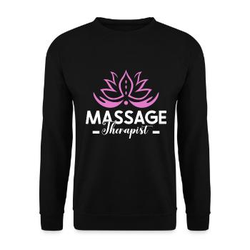 Massagetherapeuten Therapie Masseuse Wertschätzung - Unisex Pullover - Schwarz - Vorne - Alina (178cm) & Michal (187cm)