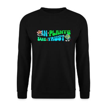 Erde Tag Groovy Hippie 70s Retro Retro - Unisex Pullover - Schwarz - Vorne - Alina (178cm) & Michal (187cm)
