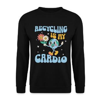 Erde Tag Groovy Hippie 70s Retro Retro - Unisex Pullover - Schwarz - Vorne - Alina (178cm) & Michal (187cm)