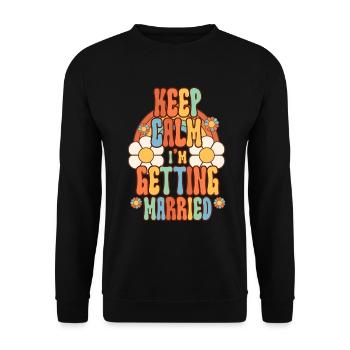Engagierte Freunden Verlobungsbraut - Unisex Pullover - Schwarz - Vorne - Alina (178cm) & Michal (187cm)
