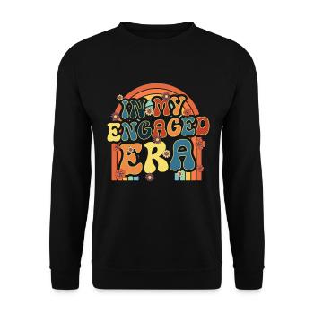 Engagierte Freunden Verlobungsbraut - Unisex Pullover - Schwarz - Vorne - Alina (178cm) & Michal (187cm)