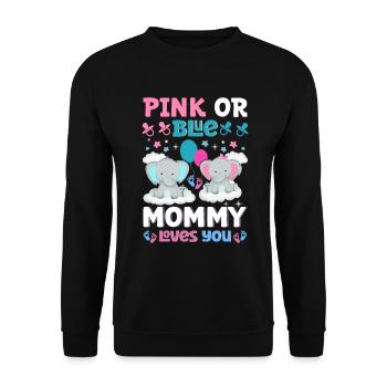 Maman rose ou bleue t'aime le sexe - Sweat-shirt Unisexe - noir - Devant - Alina (178cm) & Michal (187cm)