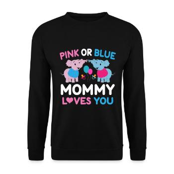 Maman rose ou bleue t'aime le sexe - Sweat-shirt Unisexe - noir - Devant - Alina (178cm) & Michal (187cm)