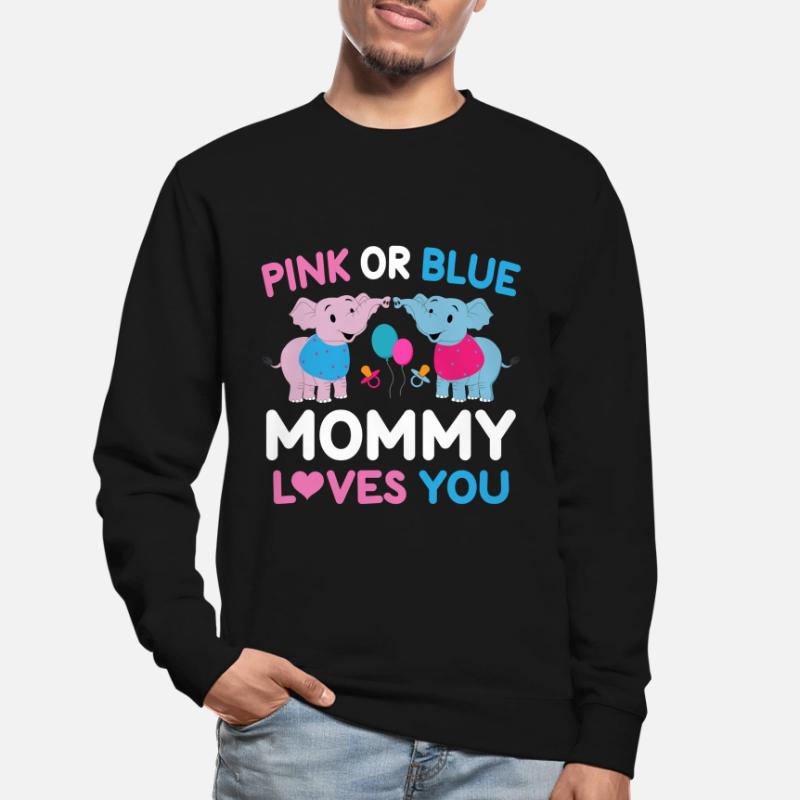 Pink Oder Blue Mama Liebt Dich Geschlecht Unisex Pullover