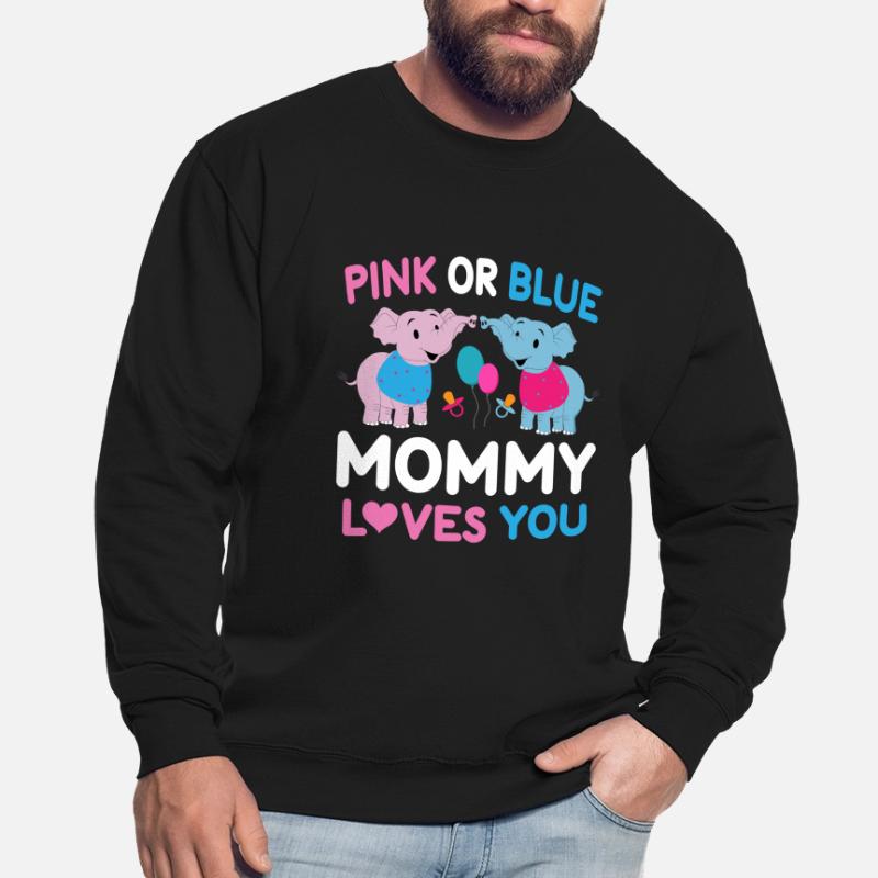 Pink Oder Blue Mama Liebt Dich Geschlecht Unisex Pullover