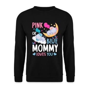 Maman rose ou bleue t'aime le sexe - Sweat-shirt Unisexe - noir - Devant - Alina (178cm) & Michal (187cm)