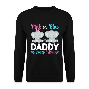 Papa rose ou bleu t'aime le sexe - Sweat-shirt Unisexe - noir - Devant - Alina (178cm) & Michal (187cm)