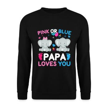 Papa rose ou bleu t'aime le sexe - Sweat-shirt Unisexe - noir - Devant - Alina (178cm) & Michal (187cm)