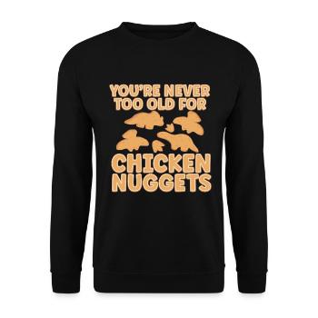 Nuggets de poulet Dino Amateurs de nuggets de dinosaures - Sweat-shirt Unisexe - noir - Devant - Alina (178cm) & Michal (187cm)