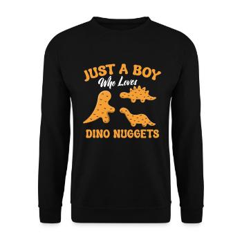 Nuggets de poulet Dino Amateurs de nuggets de dinosaures - Sweat-shirt Unisexe - noir - Devant - Alina (178cm) & Michal (187cm)