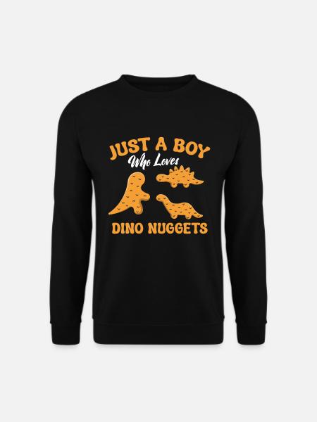Dino Chicken Nuggets Dinosauriernugget Liebhaber - Unisex Pullover - Schwarz