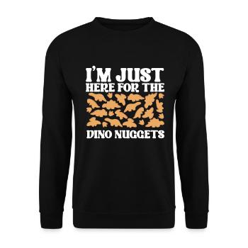 Nuggets de poulet Dino Amateurs de nuggets de dinosaures - Sweat-shirt Unisexe - noir - Devant - Alina (178cm) & Michal (187cm)