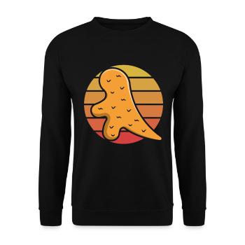 Nuggets de poulet Dino Amateurs de nuggets de dinosaures - Sweat-shirt Unisexe - noir - Devant - Alina (178cm) & Michal (187cm)
