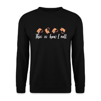 C'est comme ça que je roule mon doux chat - Sweat-shirt Unisexe - noir - Devant - Alina (178cm) & Michal (187cm)