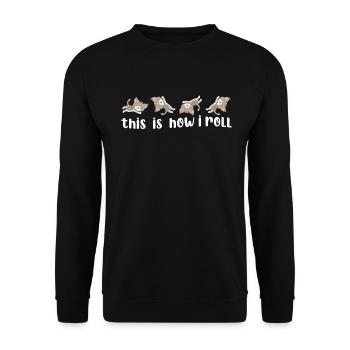 C'est comme ça que je roule mon doux chat - Sweat-shirt Unisexe - noir - Devant - Alina (178cm) & Michal (187cm)
