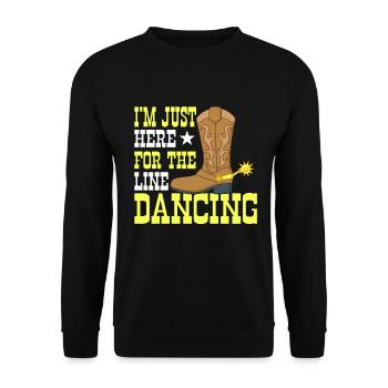 Line Dancing Groupe Line Dance Western Cowboy - Unisex Sweatshirt - black - Front - Alina (178cm) & Michal (187cm)