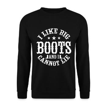 Line Dancing Groupe Line Dance Western Cowboy - Unisex Sweatshirt - black - Front - Alina (178cm) & Michal (187cm)
