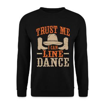 Line Dancing Groupe Line Dance Western Cowboy - Unisex Sweatshirt - black - Front - Alina (178cm) & Michal (187cm)