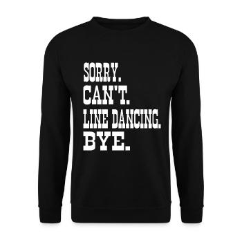 Line Dancing Groupe Line Dance Western Cowboy - Unisex Sweatshirt - black - Front - Alina (178cm) & Michal (187cm)