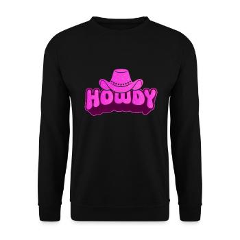 Groovy Howdy Rodeo Pays de l’Ouest Sud - Sweat-shirt Unisexe - noir - Devant - Alina (178cm) & Michal (187cm)
