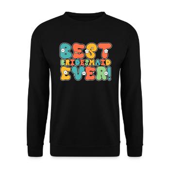 Honorpower Bridesmaid Groovy Bachelor - Unisex Sweatshirt - black - Front - Alina (178cm) & Michal (187cm)