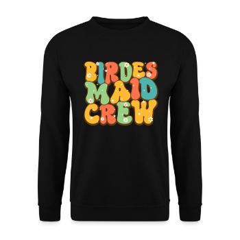 Honorpower Bridesmaid Groovy Bachelor - Unisex Sweatshirt - black - Front - Alina (178cm) & Michal (187cm)