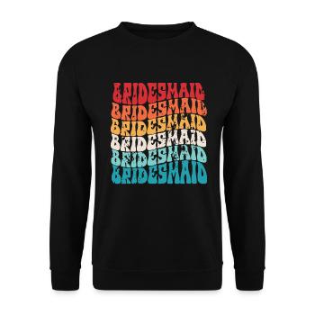 Honorpower Bridesmaid Groovy Bachelor - Unisex Sweatshirt - black - Front - Alina (178cm) & Michal (187cm)