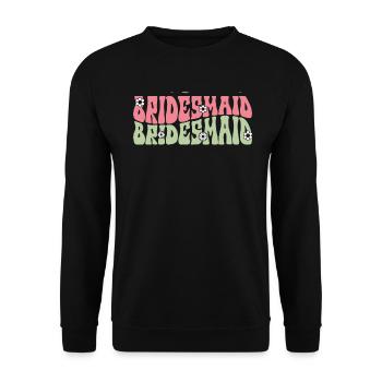 Honorpower Bridesmaid Groovy Bachelor - Unisex Sweatshirt - black - Front - Alina (178cm) & Michal (187cm)