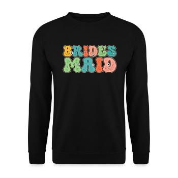 Honorpower Bridesmaid Groovy Bachelor - Unisex Sweatshirt - black - Front - Alina (178cm) & Michal (187cm)