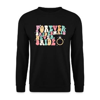 Honorpower Bridesmaid Groovy Bachelor - Unisex Sweatshirt - black - Front - Alina (178cm) & Michal (187cm)