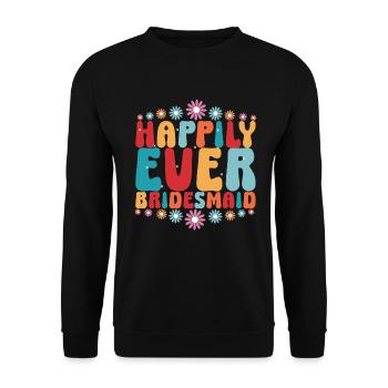 Honorpower Bridesmaid Groovy Bachelor - Unisex Sweatshirt - black - Front - Alina (178cm) & Michal (187cm)