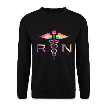 Registered Nurse Krankenschwester Nursing - Unisex Sweatshirt - black - Front - Alina (178cm) & Michal (187cm)
