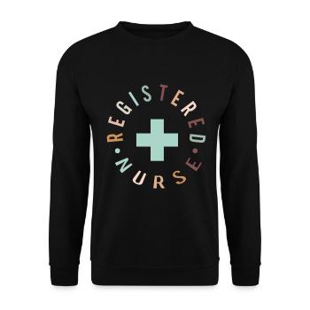 Infirmière autorisée Krankenschwester Nursing - Sweat-shirt Unisexe - noir - Devant - Alina (178cm) & Michal (187cm)
