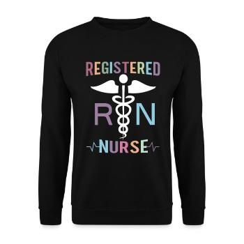 Infirmière autorisée Krankenschwester Nursing - Sweat-shirt Unisexe - noir - Devant - Alina (178cm) & Michal (187cm)
