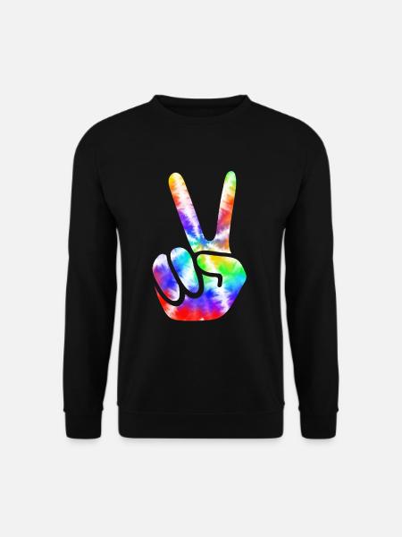 Groovy Tie Dye Retro 70s Hippie Vintage - Unisex Sweatshirt - black